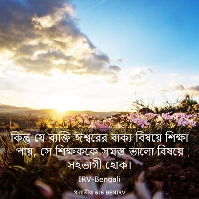 Picture 03 - গালাতীয়া 6:6 BENIRV - কিন্তু যে ব্যক্তি - Bible Verse Picture