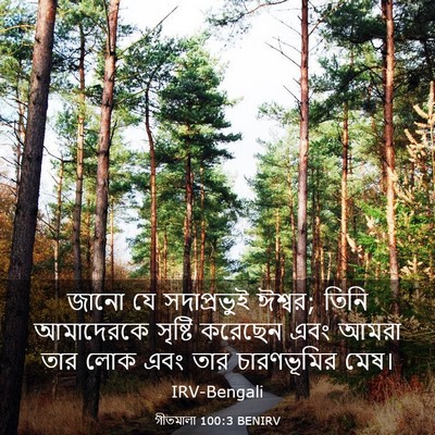 Picture 03 - গীতমালা 100:3 BENIRV - জানো যে - Bible Verse Picture