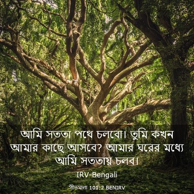 Picture 03 - গীতমালা 101:2 BENIRV - আমি সততা পথে চলবো। - Bible Verse Picture
