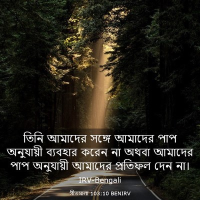 Picture 03 - গীতমালা 103:10 BENIRV - তিনি আমাদের সঙ্গে - Bible Verse Picture