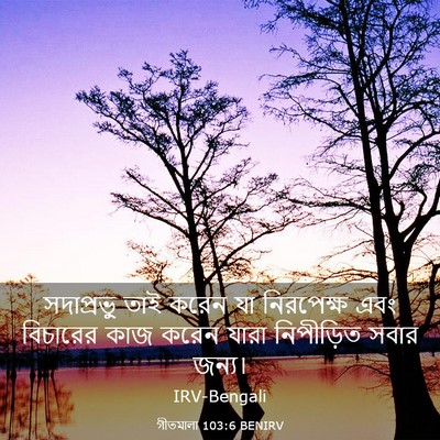 Picture 03 - গীতমালা 103:6 BENIRV - সদাপ্রভুু তাই - Bible Verse Picture