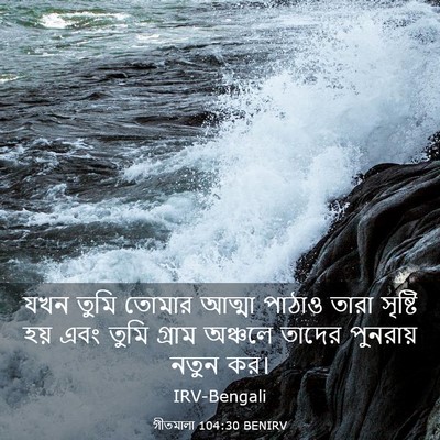 Picture 03 - গীতমালা 104:30 BENIRV - যখন তুমি তোমার - Bible Verse Picture