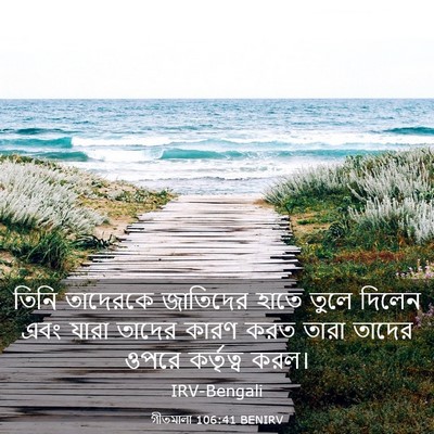 Picture 03 - গীতমালা 106:41 BENIRV - তিনি তাদেরকে - Bible Verse Picture