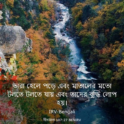 Picture 03 - গীতমালা 107:27 BENIRV - তারা হেলে পড়ে এবং - Bible Verse Picture