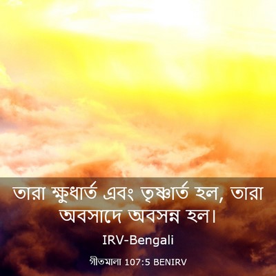 Picture 03 - গীতমালা 107:5 BENIRV - তারা ক্ষুধার্ত - Bible Verse Picture