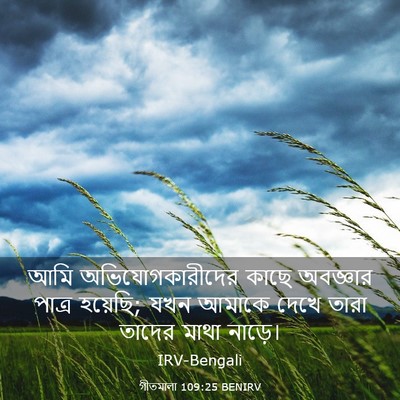 Picture 03 - গীতমালা 109:25 BENIRV - আমি অভিযোগকারীদের - Bible Verse Picture