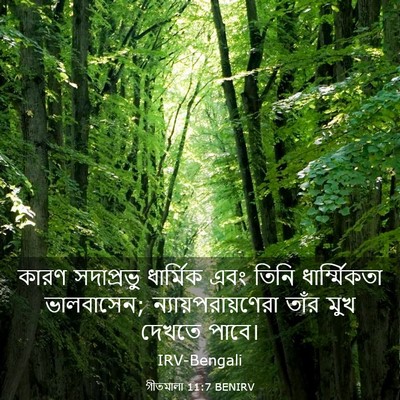 Picture 03 - গীতমালা 11:7 BENIRV - কারণ সদাপ্রভুু - Bible Verse Picture