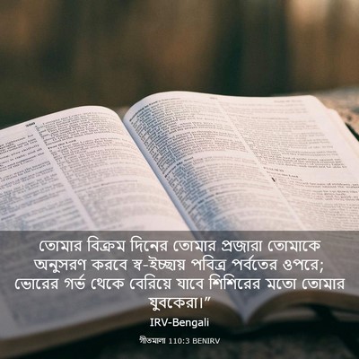 Picture 03 - গীতমালা 110:3 BENIRV - তোমার বিক্রম - Bible Verse Picture