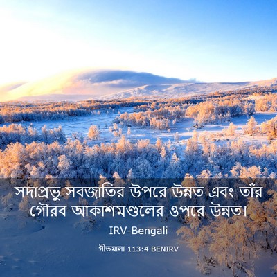 Picture 03 - গীতমালা 113:4 BENIRV - সদাপ্রভুু সবজাতির - Bible Verse Picture