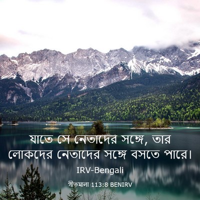 Picture 03 - গীতমালা 113:8 BENIRV - যাতে সে নেতাদের - Bible Verse Picture