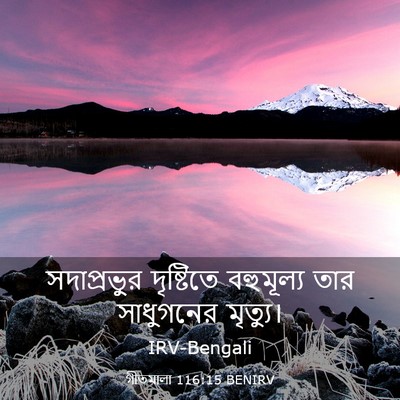 Picture 03 - গীতমালা 116:15 BENIRV - সদাপ্রভুুর - Bible Verse Picture