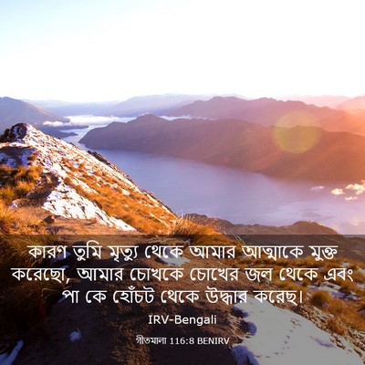 Picture 03 - গীতমালা 116:8 BENIRV - কারণ তুমি মৃত্যু - Bible Verse Picture