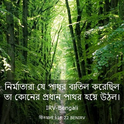 Picture 03 - গীতমালা 118:22 BENIRV - নির্মাতারা যে - Bible Verse Picture