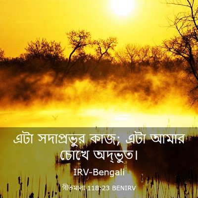 Picture 03 - গীতমালা 118:23 BENIRV - এটা সদাপ্রভুুর - Bible Verse Picture