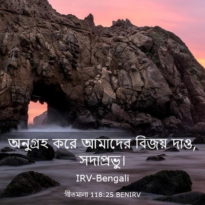 Picture 03 - গীতমালা 118:25 BENIRV - অনুগ্রহ করে - Bible Verse Picture