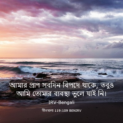 Picture 03 - গীতমালা 119:109 BENIRV - আমার প্রাণ সবদিন - Bible Verse Picture