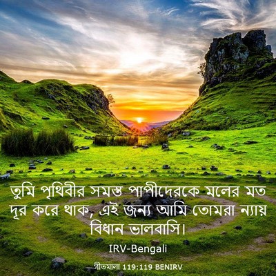 Picture 03 - গীতমালা 119:119 BENIRV - তুমি পৃথিবীর - Bible Verse Picture