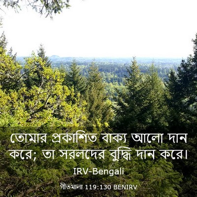 Picture 03 - গীতমালা 119:130 BENIRV - তোমার প্রকাশিত - Bible Verse Picture