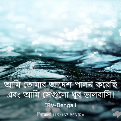 Picture 03 - গীতমালা 119:167 BENIRV - আমি তোমার আদেশ - Bible Verse Picture