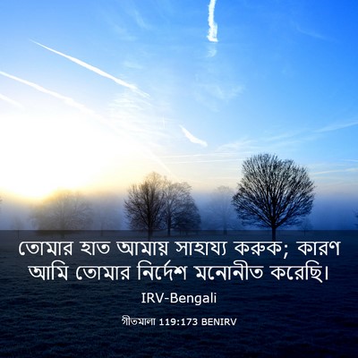 Picture 03 - গীতমালা 119:173 BENIRV - তোমার হাত আমায় - Bible Verse Picture