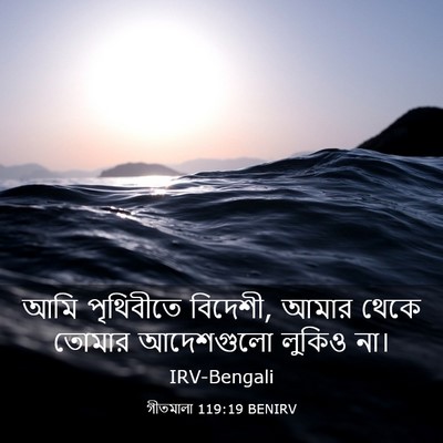 Picture 03 - গীতমালা 119:19 BENIRV - আমি পৃথিবীতে - Bible Verse Picture