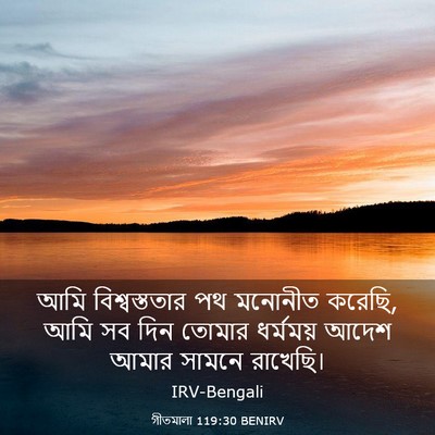 Picture 03 - গীতমালা 119:30 BENIRV - আমি বিশ্বস্ততার - Bible Verse Picture