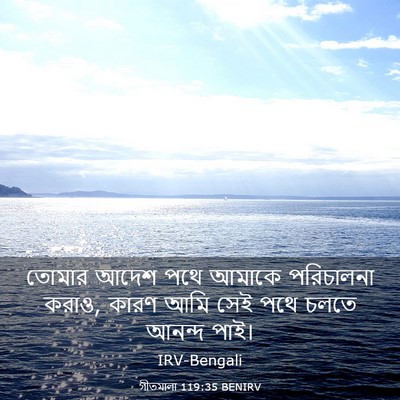 Picture 03 - গীতমালা 119:35 BENIRV - তোমার আদেশ পথে - Bible Verse Picture