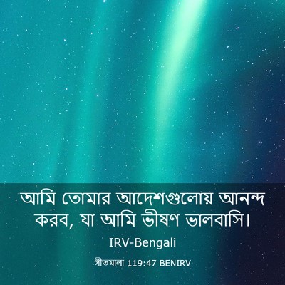 Picture 03 - গীতমালা 119:47 BENIRV - আমি তোমার - Bible Verse Picture