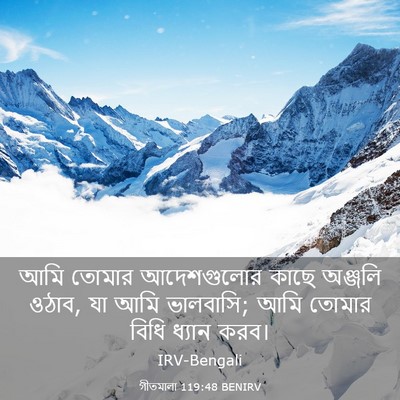 Picture 03 - গীতমালা 119:48 BENIRV - আমি তোমার - Bible Verse Picture