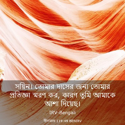 Picture 03 - গীতমালা 119:49 BENIRV - সয়িন। তোমার - Bible Verse Picture