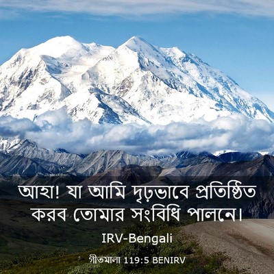 Picture 03 - গীতমালা 119:5 BENIRV - আহা! যা আমি - Bible Verse Picture