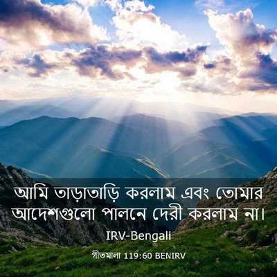 Picture 03 - গীতমালা 119:60 BENIRV - আমি তাড়াতাড়ি - Bible Verse Picture