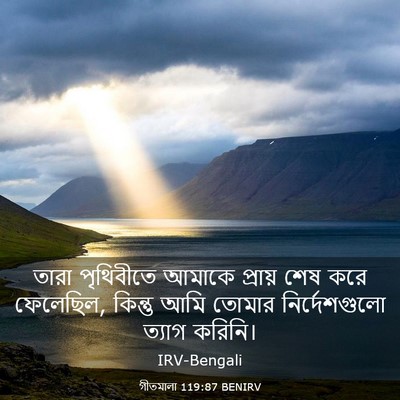 Picture 03 - গীতমালা 119:87 BENIRV - তারা পৃথিবীতে - Bible Verse Picture