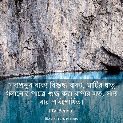Picture 03 - গীতমালা 12:6 BENIRV - সদাপ্রভুুর বাক্য - Bible Verse Picture