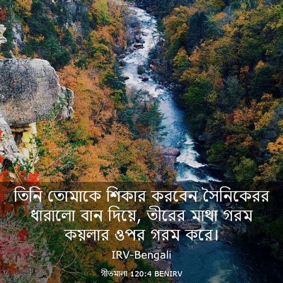 Picture 03 - গীতমালা 120:4 BENIRV - তিনি তোমাকে শিকার - Bible Verse Picture