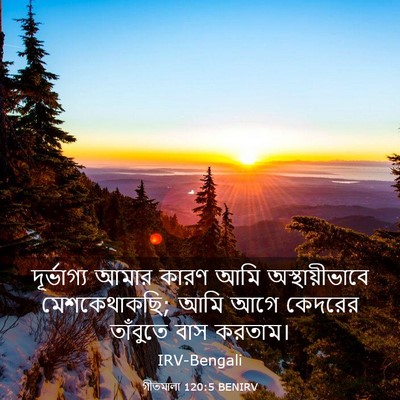Picture 03 - গীতমালা 120:5 BENIRV - দূর্ভাগ্য আমার - Bible Verse Picture