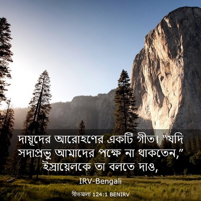 Picture 03 - গীতমালা 124:1 BENIRV - দায়ূদের আরোহণের - Bible Verse Picture