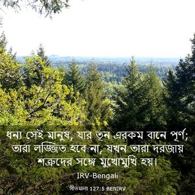 Picture 03 - গীতমালা 127:5 BENIRV - ধন্য সেই মানুষ, যার - Bible Verse Picture