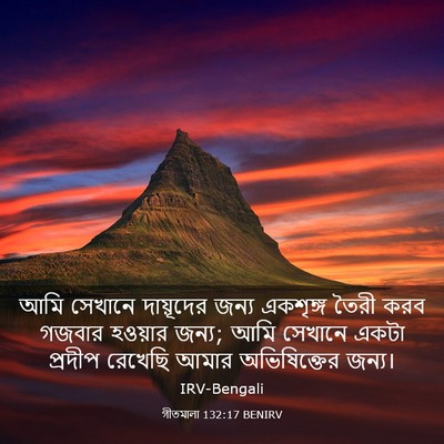 Picture 03 - গীতমালা 132:17 BENIRV - আমি সেখানে - Bible Verse Picture