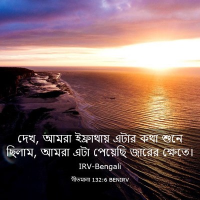 Picture 03 - গীতমালা 132:6 BENIRV - দেখ, আমরা - Bible Verse Picture
