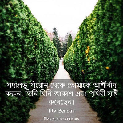 Picture 03 - গীতমালা 134:3 BENIRV - সদাপ্রভুু সিয়োন - Bible Verse Picture