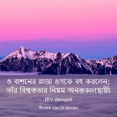 Picture 03 - গীতমালা 136:20 BENIRV - ও বাশনের রাজা ওগকে - Bible Verse Picture