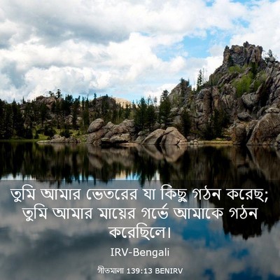Picture 03 - গীতমালা 139:13 BENIRV - তুমি আমার ভেতরের - Bible Verse Picture