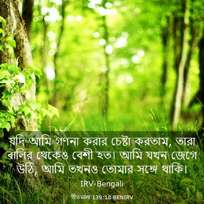 Picture 03 - গীতমালা 139:18 BENIRV - যদি আমি গণনা করার - Bible Verse Picture