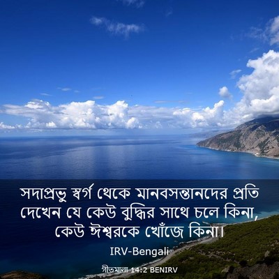 Picture 03 - গীতমালা 14:2 BENIRV - সদাপ্রভুু স্বর্গ - Bible Verse Picture