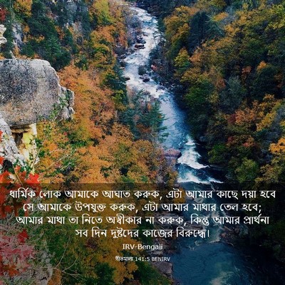 Picture 03 - গীতমালা 141:5 BENIRV - ধার্মিক লোক আমাকে - Bible Verse Picture
