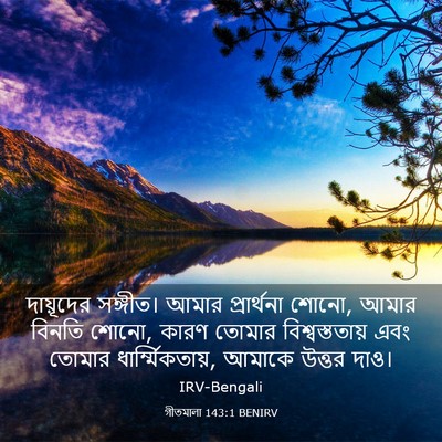 Picture 03 - গীতমালা 143:1 BENIRV - দায়ূদের সঙ্গীত। - Bible Verse Picture