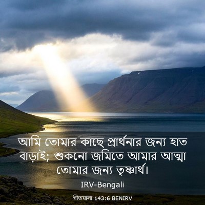 Picture 03 - গীতমালা 143:6 BENIRV - আমি তোমার কাছে - Bible Verse Picture