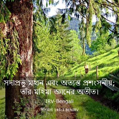 Picture 03 - গীতমালা 145:3 BENIRV - সদাপ্রভুু মহান - Bible Verse Picture