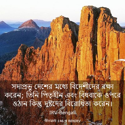 Picture 03 - গীতমালা 146:9 BENIRV - সদাপ্রভুু দেশের - Bible Verse Picture
